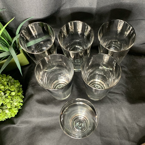 Set of 6 Vintage MCM Dorothy Thorpe Silver Fade Highball glasses - Picture 3 of 7